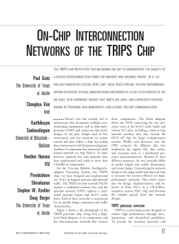 on-chip interconnection networks of the trips chip