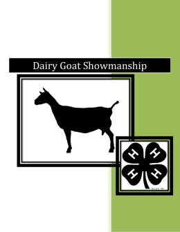 Dairy Goat Showmanship Guide