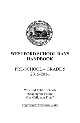 Elementary Handbook - Westford Public Schools