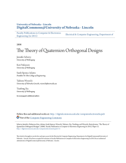 The Theory of Quaternion Orthogonal Designs