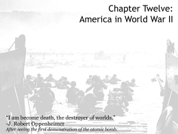 Chapter Twelve: America in World War II