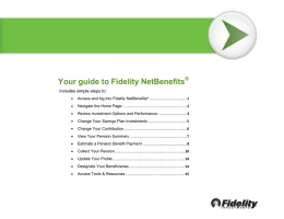 Your guide to Fidelity NetBenefits