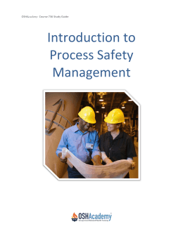 Introduction to Process Safety Management