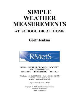 simple weather measurements - Royal Meteorological Society