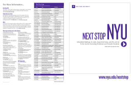 Next Stop NYU Brochure