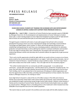 press release - United Arts of Central Florida
