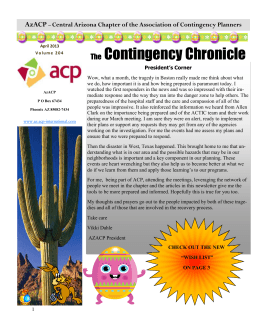 The Contingency Chronicle