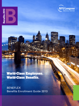BeneFlex Enrollment Guide for NYU Hospitals Center and NYU