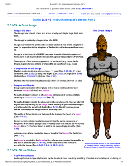 Daniel 2:31-49 - Nebuchadnezzar`s Dream, Part
