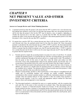 chapter 9 net present value and other investment criteria
