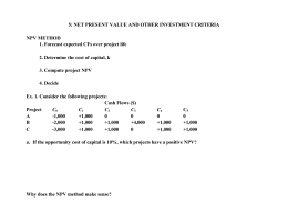 5: NET PRESENT VALUE AND OTHER INVESTMENT CRITERIA