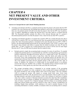 chapter 6 net present value and other investment criteria