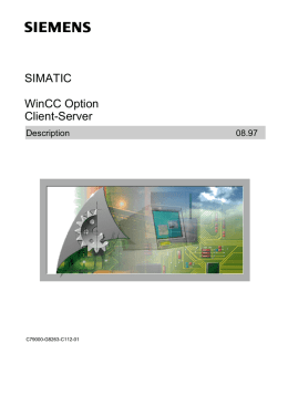 Client-Server SIMATIC WinCC Option