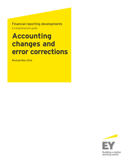Accounting changes and error corrections