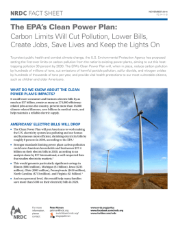 NRDC: The EPA`s Clean Power Plan