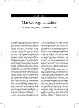 Market segmentation - Wharton Marketing