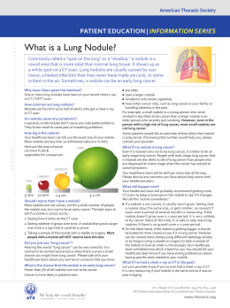 What is a Lung Nodule? - American Thoracic Society
