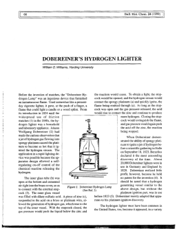 dobereiner`s hydrogen lighter