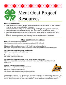 Meat Goat Project Resources