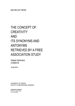 the concept of creativity and its synonyms