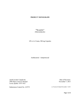 Flagyl® product monograph