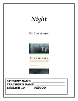Night By Elie Wiesel - Farmingdale Schools