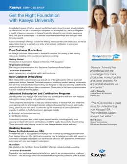 Get the Right Foundation with Kaseya University