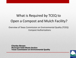 What is Required by TCEQ to Open a Compost and Mulch Facility?