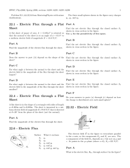 22.1 - Electric Flux through a Flat Sheet 22.4