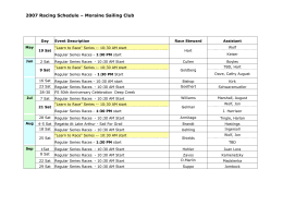 2007 Racing Schedule – Moraine Sailing Club