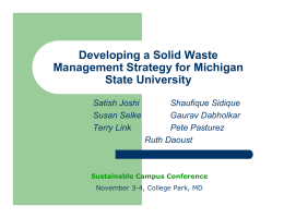 Developing a Solid Waste Management Strategy