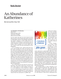 An Abundance of Katherines - American Mathematical Society