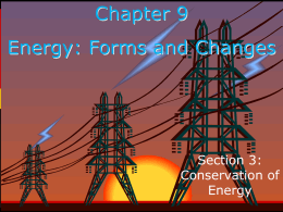 Chapter 9 Energy: Forms and Changes