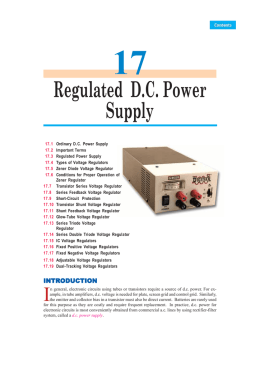 Regulated DC Power Supply
