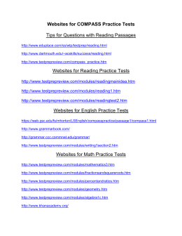 Tips for Questions with Reading Passages Websites