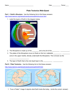 Plate Tectonics Web-Quest