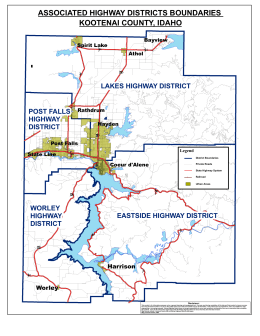 Kootenai County Associated Highway District Boundaries