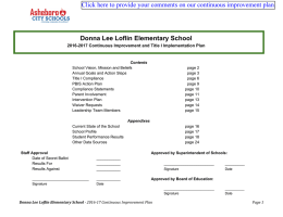 Donna Lee Loflin Elementary School Click here to provide your
