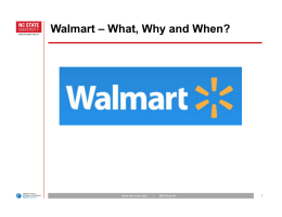 Walmart`s supplier sustainability requirements and process