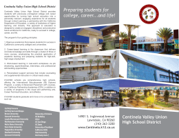 CVUHSD Brochure - Centinela Valley Union High School District