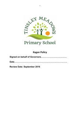Kagan Policy - Tinsley Meadows Primary Academy