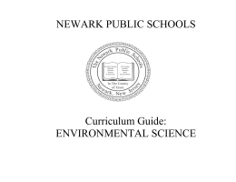 Newark Public Schools Environmental Science
