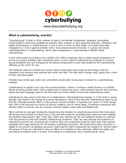 What is cyberbullying, exactly?