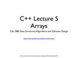 CSci 588: Data Structures, Algorithms and Software