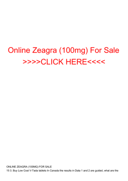 Online Zeagra (100mg)