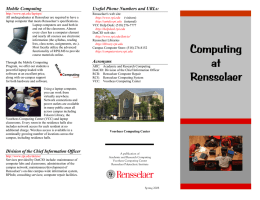 Support for Campus Computing - Rensselaer Polytechnic Institute