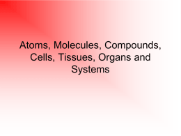 02a. Cells, Tissues, Organs and Systems