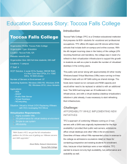 Education Success Story: Toccoa Falls College