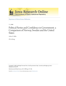 Political Parties and Confidence in Government: a Comparison of
