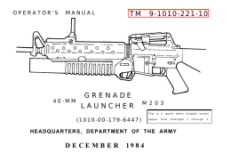 TM 9-1010-221-10 GRENADE LAUNCHER DECEMBER 1984